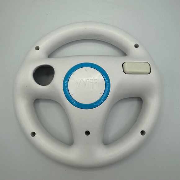 Nintendo Wii Remote Wheel‎ Steering Wheel Controller Accessory White RVL 024 - Picture 2 of 3